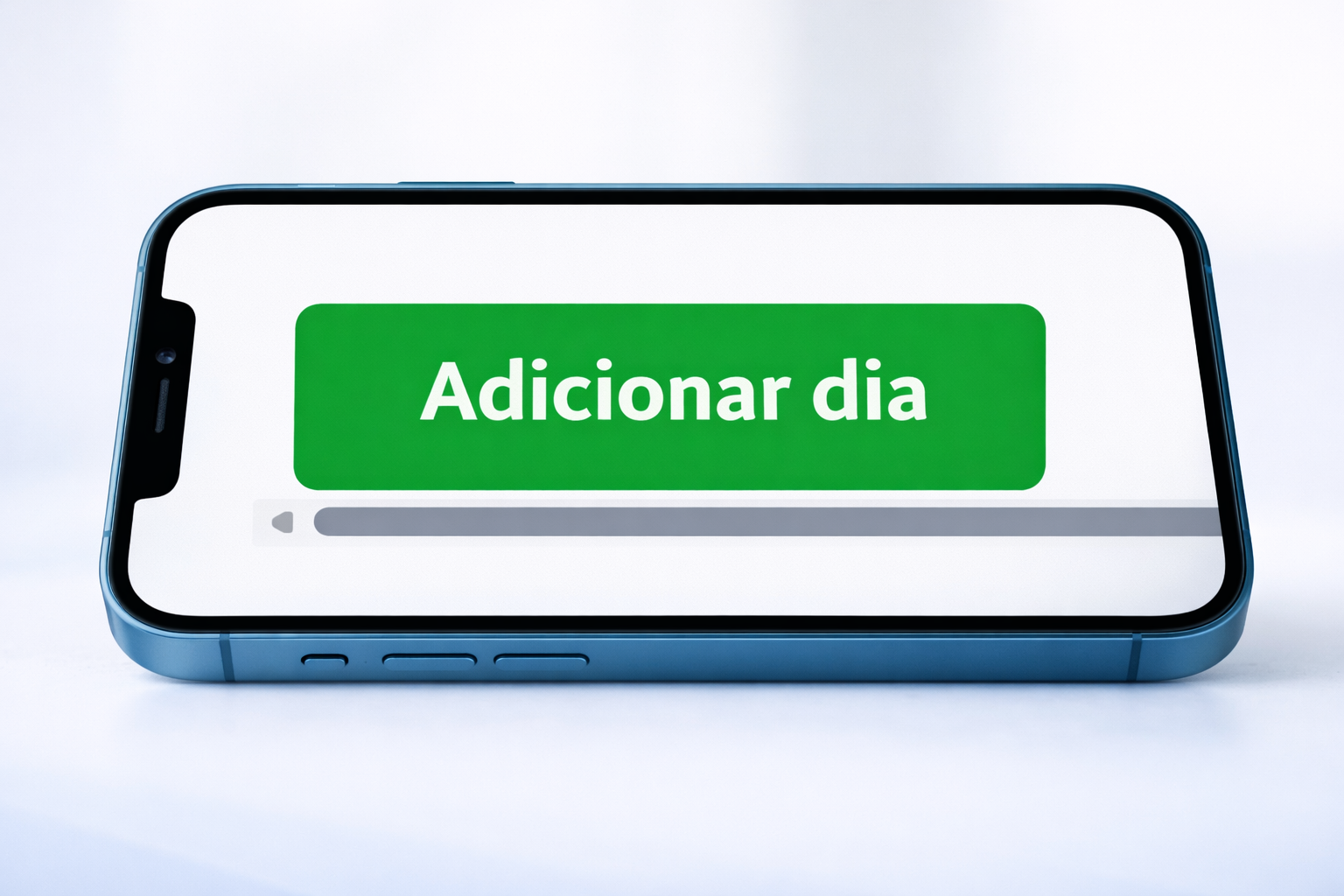 Telefone exibindo botão 'Adicionar dia'.