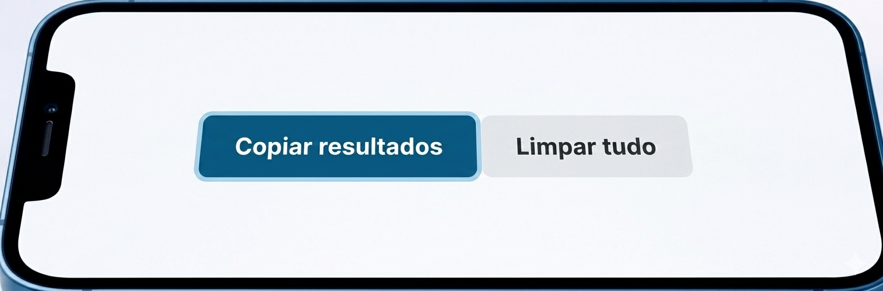 Botões de copiar e limpar resultados