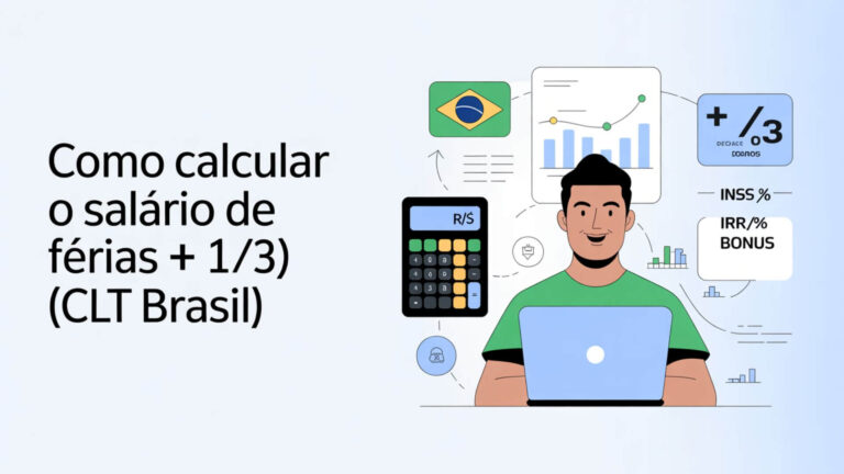 Como calcular salário de férias com adicional de 1/3 no Brasil segundo a CLT