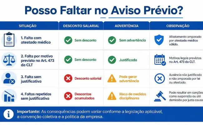 Redução da jornada no aviso prévio trabalhado mostrando as opções de reduzir 2 horas por dia ou faltar os últimos 7 dias conforme o artigo 488 da CLT.